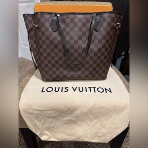❤️ Authentic LV Louis Vuitton Neverfull MM Damier Ebene W/ Dustbag & Box ❤️
